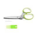 5-Layer Multifunctional Vegetable & Fruit Cutter Kitchen Scissor. 