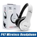 Wireless Headphones, P47 Bluetooth Foldable Headset with Microphone Support FM Radio TF for PC TV Smart Phones & Tablets Etc. 
