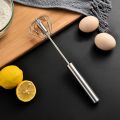Stainless Steel Egg Beater Semi-Automatic & Stirring Rotating Whisker, Coffee Whisker, Hand Push Beater. 