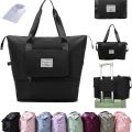 Large Capacity Folding Travel Bag, Travel Lightweight Waterproof Carry on Luggage Bags with Fixed Strap, Dry and Wet Separation Foldable Travel Duffel Bag for Weekender Overnight Sports Gym Bag. 