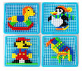 Educational 3D Mosaic Puzzle Game for Kids - 490pcs Multi-Color Creative Pattern with Cards. 