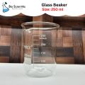 Glass Beaker 250 ml Pyrex, Low Form Griffin, Borosilicate 3.3 Glass, marking Scale, Graduated. Glass Beaker High Quality, Laboratory use. 