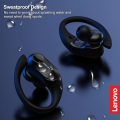 New Lenovo LP75 BT5.3 Wireless Headphones with Mic Ear-hook Sports Headset Sweatproof Earphone In-ear Earbuds Charging Box Battery Display. 