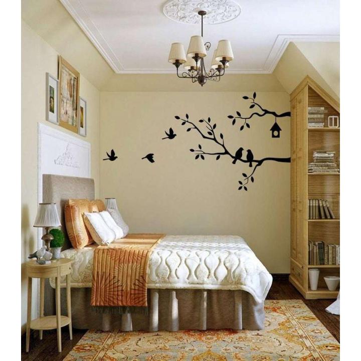 Beautiful Corner tree for wall decoration corner branch for wall decals with birds flying