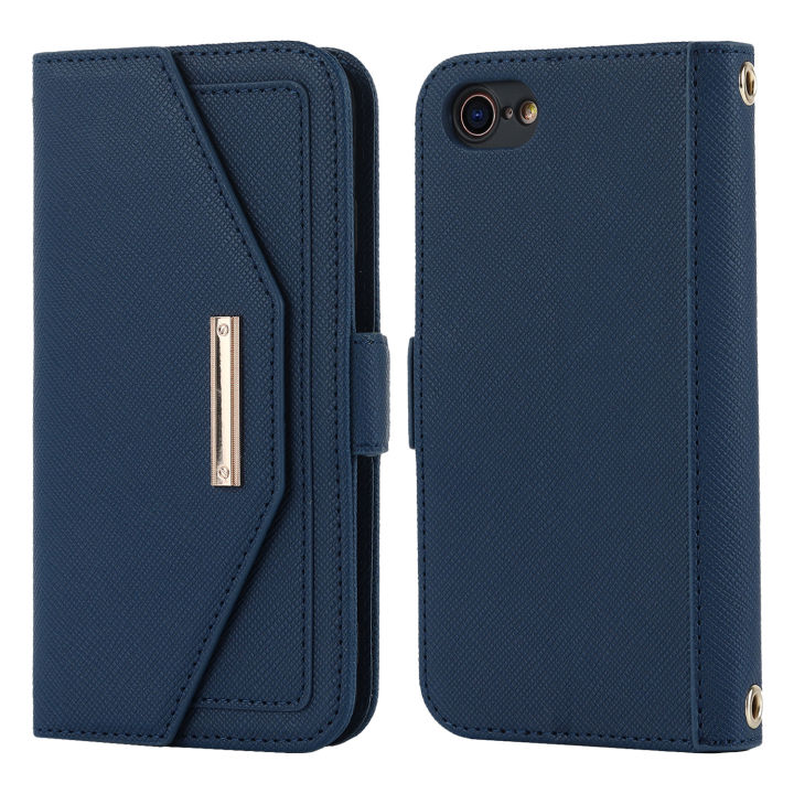 Suitable for Apple iphone 7/8 Mobile Phone Protective Case iphone12 pro Max Cross Pattern Wallet Leather Case