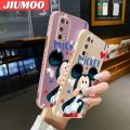JIUMOO For Realme X7 Pro Case Cartoon Cute Mickey Mouse Luxury Plating Side Phone Cases Pattern Silicone Casing Full Cover Camera Protection Shockproof Softcase. 