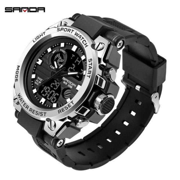 New SANDA 739 Sports Men's Watches Top Brand Luxury Quartz Watch Men Waterproof S Shock Clock relogio masculino
