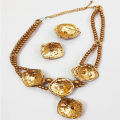 Gold Plated Necklace Set with Earrings for Girls & Women. 