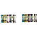 38Pcs Metallic Embroidery Skein Threads Multi-Color Embroidery Floss Glitter Embroidery Thread Cross-Stitch Thread. 