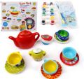 Paint Your Own Tea Set for Kids, Decorate Your Own Craft Set Of Porcelain Dishes, Includes Paint Pots and Paint Brush. 