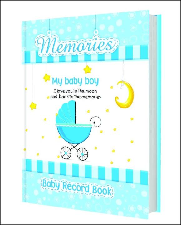 Baby Boy Record Books - Memory Book for Boy - My First Picture Book (Blue)Infant- kid - baby -girl - capture all sweet moments of your baby with picture and make beautiful memories.