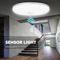 PIR Motion Sensor LED Ceiling Light 15W 20W 30W 40W Cold White Surface Mounted LED Ceiling Lamp Round Indoor Lighting Fixture for Kitchen Bedroom Corridor Yard Warehouse Outdoor. 