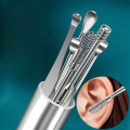 Ear Wax Remover Kit I 6 Pcs Ear Wax Cleaning Kit I Hygiene Ear Wax Remover Kit I Stainless Steel Ear Wax Removal I High Quality Ear Tool Kit I Reusable Ear Tools I Safe Ear Tools Set I Professional Ear Wax Cleaner I Ear Wax Removal Kit for Kids & Adult. 
