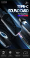 Plextone GS1 Type-C 7.1 Channel Virtual Sound Card Lightweight Gaming Gear Type-C to 3.5mm Sound Card for Mobile. 