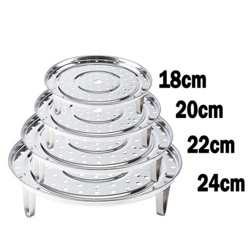 Stainless Steel Steamer 3 sizes - different size- 8, 9 , 11 , 13 , 15 inches Stock Pot Steaming Tray Stand –