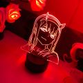 Anime Zero Two Figure  3d Lamp Nightlight Kids Child Girls Bedroom Decor Light Manga Gift Night Light Lamp Darling In The Franxx. 