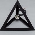 1 Pack Matte Black Triangle shape Pendant Light Fixtures Over Kitchen Island, Hanging Ceiling Lamp, E26/E27 Medium Base, Bulbs not Included.. 