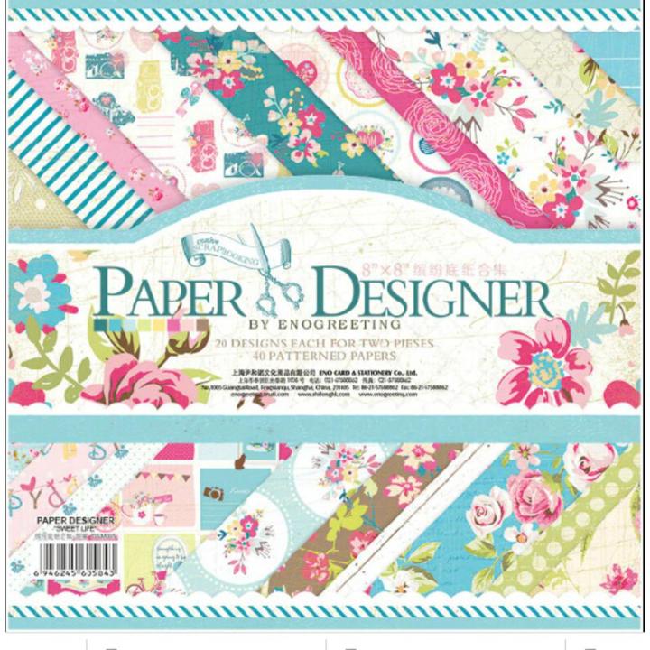 Design%20#DSM005,%208x8inch%2040sheets%20printed%20patterns%20scrapbook%20paper%20origami%20paper%20DIY%20gift%20Card%20Making%20Handmade%20Home%20deco%20Pattern%20paper%20Flower%20Paper%20Pack%20-%20Image%202