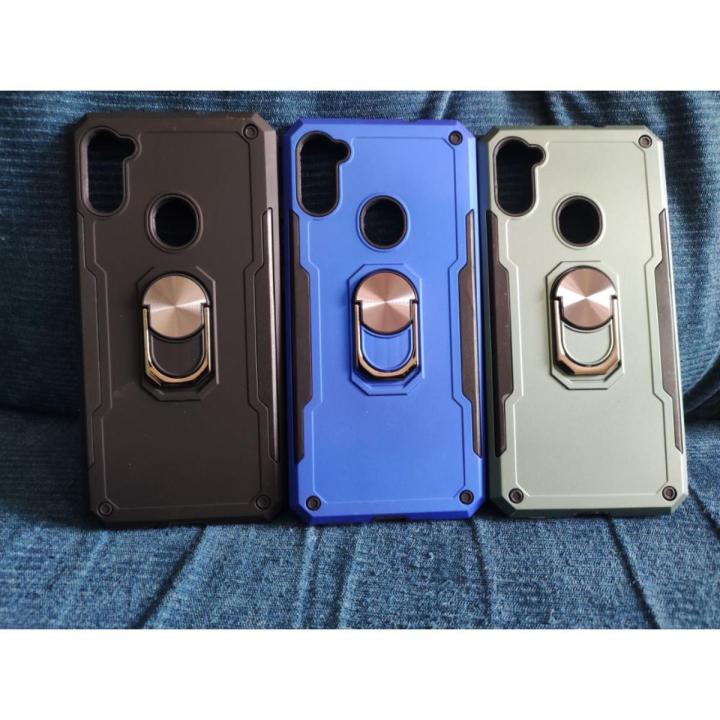 Samsung Galaxy A11  Back Case Cover Armor Rugged Military Shockproof Car Holder Ring