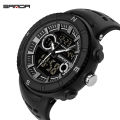 SANDA brand fashion men's electronic watches, trendy multi-function watches, luxury waterproof sports watches. 