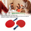 Table Tennis Racket Horizontal Anti Corrosion Table Tennis Paddle Set Poplar Wood Rubber Robust Good Sweat Absorption for Game. 