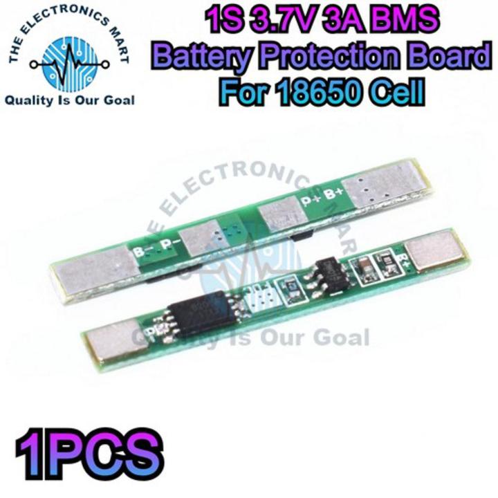 100 Pezzi PCB Protezione Batteria Li-ion 1S 3.7V 3A – BMS Per Cella 18650