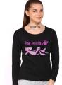 Pink Panther Full Sleeves T-Shirt for Girls - Black. 