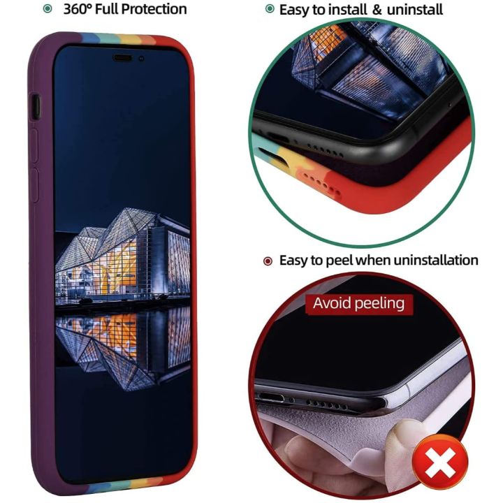 IPhone%20X%20/%20XS%20(5.8)%20RAINBOW%20Silicone%20Cases%20Covers%20Rainbow%20Colorful%20Offical%20Cases%20-%20Image%204