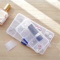 Lock Compartment Craft Storage Box with Adjustable Divider Clear Plastic Organizer Box Container for Storing Beads, Toys, Accessories, Medicine. 3 Different Sizes. 
