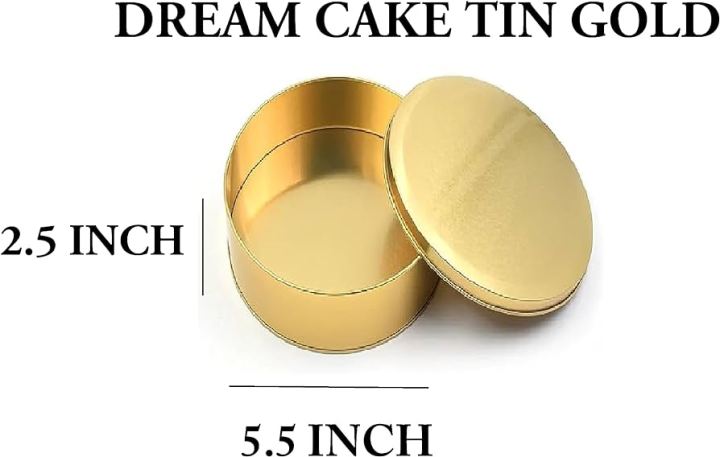 5.5 INCH ROUND EMPTY DREAM CAKE TIN PACK OF 2PCS