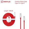 Compatible with OnePlus Fast Charging Cable 6.5A Warp Charge USB C to USB C Cable, 1 mtr Super Fast Charging Cable Red. 