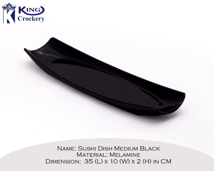 1%20Piece%20Melamine%20Sushi%20Dish%20Medium%20-%20Serving%20Tray%20-%20%20Melamine%20Material%20-%20White%20&%20Black%20-%20Image%202
