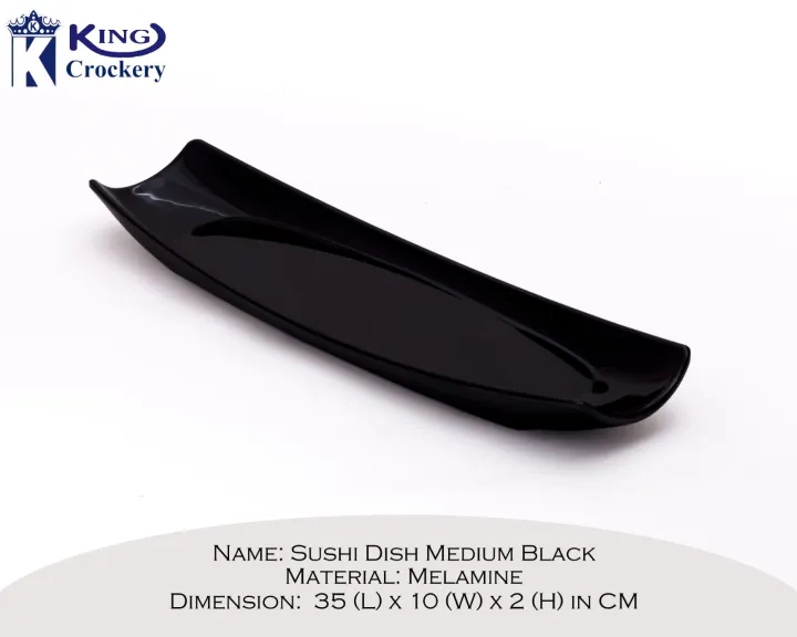 1%20Piece%20Melamine%20Sushi%20Dish%20Medium%20-%20Serving%20Tray%20-%20%20Melamine%20Material%20-%20White%20&%20Black%20-%20Image%203