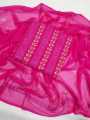 Computer Lavish Embroidery Work Stuff Pure Soft Chiffon 2 piece Shirt & dupatta. 