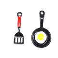 Funny Fried Egg Pan Shovel Women's Asymmetric Stud Earrings Ear Jewelry Gift. 