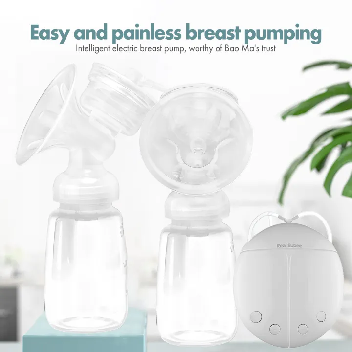 Portable%20Electric%20Breast%20Pump%20BPA%20Free%20PP%20Fast%20Sucking%20Dual%20Breastfeeding%20Pump%20w/Milk%20Bottles%20-%20Image%203