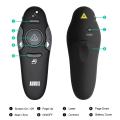 August LP205R Wireless Presenter with Red Laser Pointer - Cordless Powerpoint Slide Changer with Shortcut Keys - Remote Control Clicker Range: 15m - Battery Powered (1xAAA Inc.). 