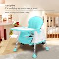 Portable Baby Chair 3 in 1 Convertible Baby High Chair, Feeding Chair High Chair with Dual Removable Tray & Seat Cusion, Recline Adjustable Backrest Multifunctional Portable Kids High Chair on Wheel, Baby Feeding Chair Toddler Chair Safe & Easy-to-Clean,|. 