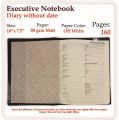 Set of three Executive Notebook Diary Size (10" x 7.5") without date. 