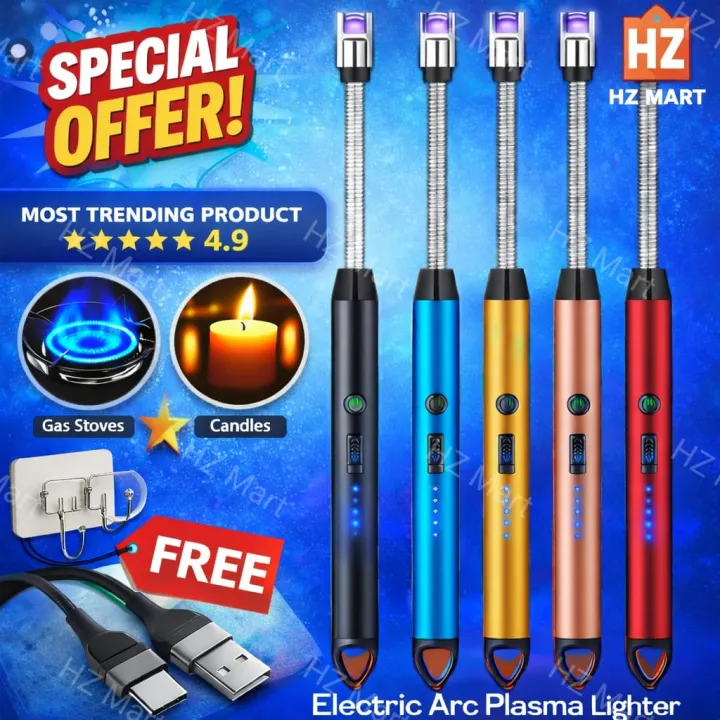Electric%20Arc%20USB%20Rechargeable%20Flameless%20Arc%20Lighter%20Flexible%20and%20Windproof%20for%20Candles,%20Hiking,%20%20Camping,%20Kitchen,%20Fireplaces%20360%20degree%20free%20rotation%20-%20Image%202