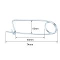 10 Pcs Steel Brooch Shape Cotter Safety Pins Spring Clip Wire Safety Lock Pins Fastener For Boat Trailer Farm Lawn Garden Hitch. 
