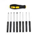 【Footprint】 8In1 Set Interchangeable Screwdriver Set With Case Stanley Cushion Handle Magnetic Screwdriver Setmulti-Purpose Screwdriver Set Professional Repairing Tool Kits Precision Screwdriver Set Multifunction. 