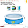 Bestway Inflatable Fast Set Swimming Pools Collection: Water Fun Indoor & Outdoor Picnic With Family Fast, Easy & Simple to Assemble, Water Splash Pool Party, Filter or Non Filter Pool Kids Water Game Swim Play Bath Pool & Swimming Pool For Kids & Adults. 