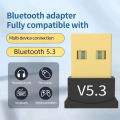Wireless USB Bluetooth Transmitter V 5.3 CSR Mini Dongle Adapter USB 2.0 CSR 5.1 Audio Receiver For Win 8 10 PC Computer Laptop. 