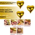 White and Golden Happy Anniversary Decorations for Home Kit with Foil Balloon, Metallic Balloons, Heart Foil Combo 30Pcs for 1st, 25th,50th Wedding Party Decoration, Mom DAD. 
