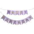 Purple Happy Birthday Theme Set including 1 Pcs Happy Birthday Banner+30 Pcs Metallic Balloons+5 Confetti Balloons+1 Foil Curtain+2 Foil Star+1 Foil Heart Balloon for Birthday Decoration-Beautiful Birthday Accessories. 