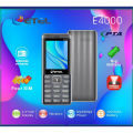 ETEL E4000 - Four sims - Without Camera - 2.4 Inch Display - 3200mAH Battery - Wireless FM radio - Auto call recording - PTA approved - 1 Year brand warranty. 