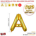 Gold Metallic Foil Balloon Collections Customize Alphabet, Numbers, Shape Letter ABC Balloons, Aluminum Hanging Foil Film Baloon for Wedding, Birthday Party Decoration, Bridal Shower, Baby Shower, Anniversary Banner Air Ballon. 