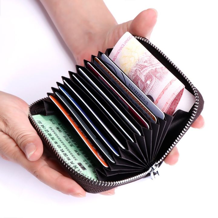 Boweisi%20Genuine%C2%A0Men's%20Leather%20Card%20Holder%20Storage%20Bags%20Blocking%20Zipper%20Thin%20Pocket%20-%20Image%208