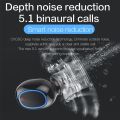 N23 TWS Bluetooth earphone fingerprint curved side cover smart touch control waterproof dual earbuds bass 3D stereo HiFi music wireless earbuds with mic. 